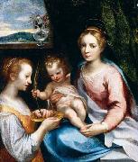 Francesco Vanni Madonna and Child with St Lucy France oil painting artist